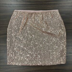 Grievergate sequin body con mini skirt; pink (size L)
